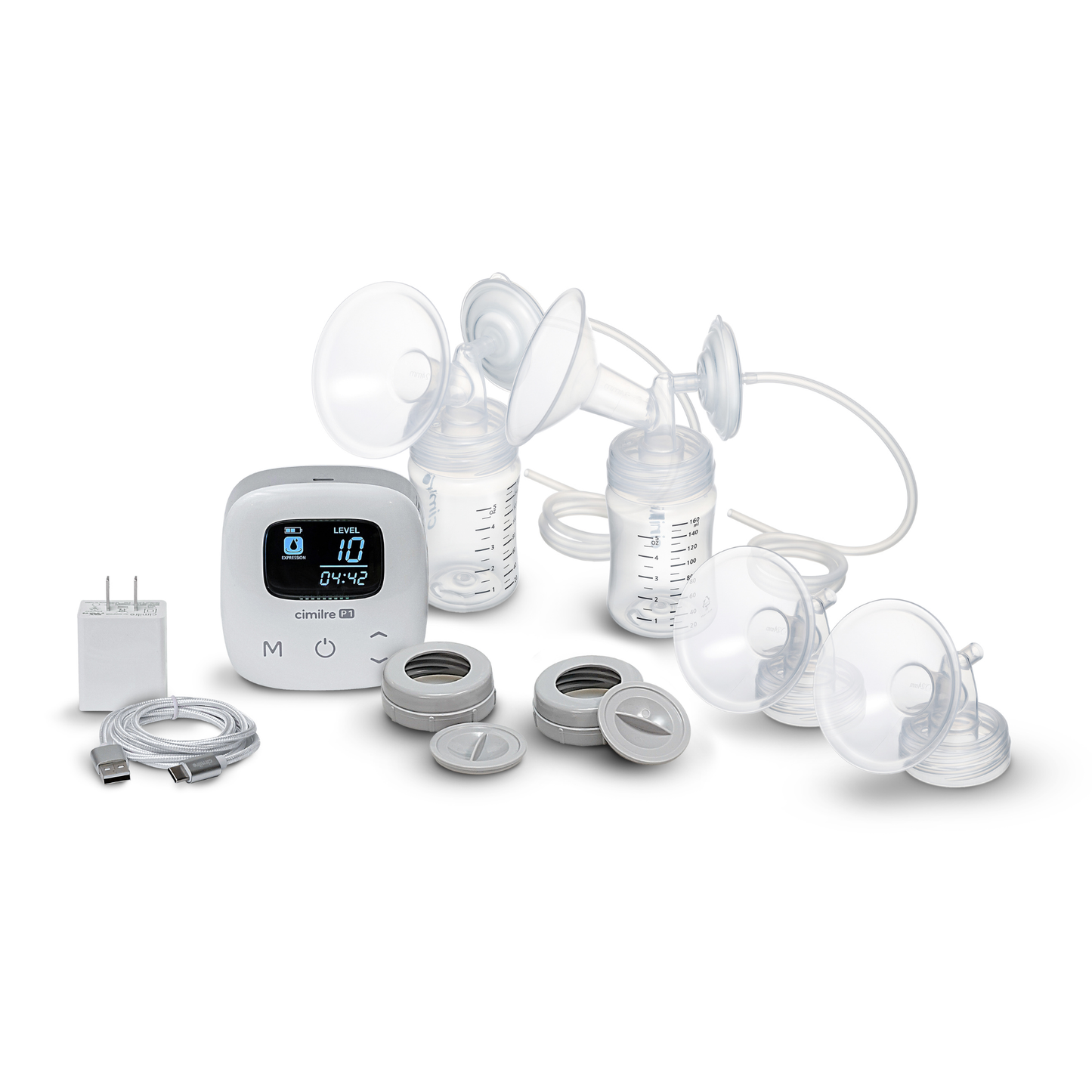 cimilre p1 breast pump with all components